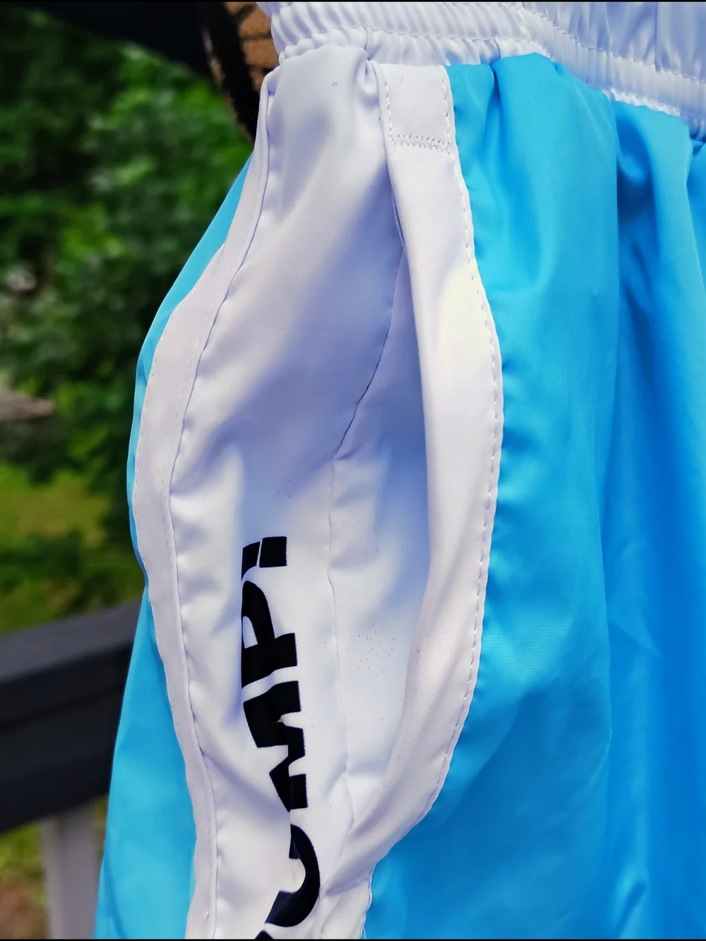 PUMP! Men’s Light Blue Athletic Swim Trunks Pump style 13002
